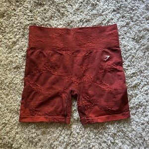 Gymshark Adapt Camo Seamless Shorts in color Lava Storm size Medium